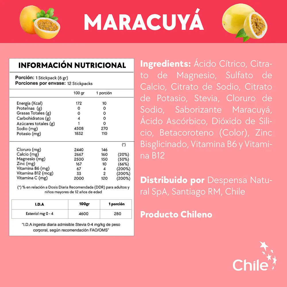 3 Cajas Display de 30 Sticks Maracuyá (90 Sticks)