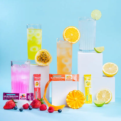 9 Cajas Electrolitos Pack Mix Sabores (72 Sticks)