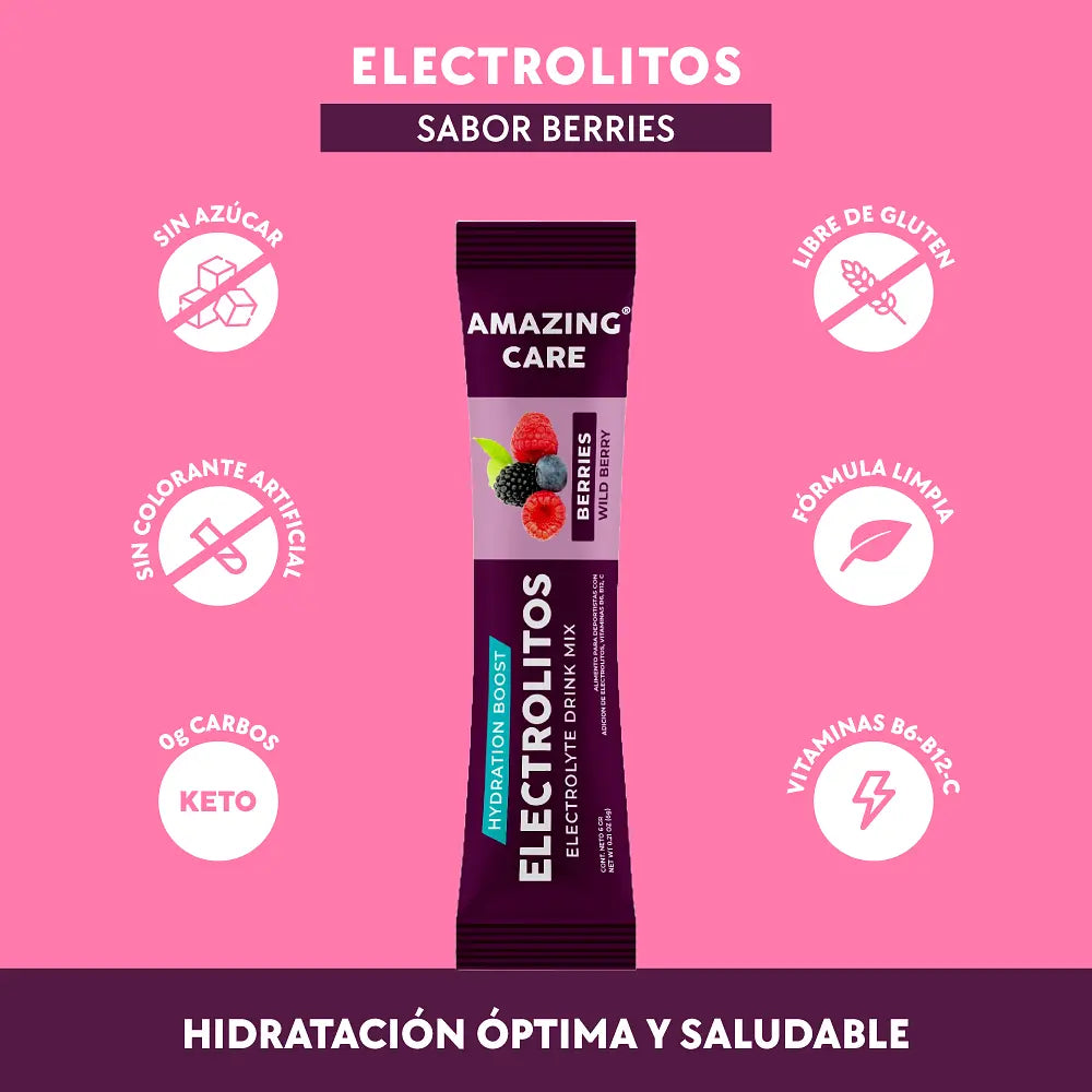 6 Cajas Electrolitos 12 Sticks Berries (72 sticks)