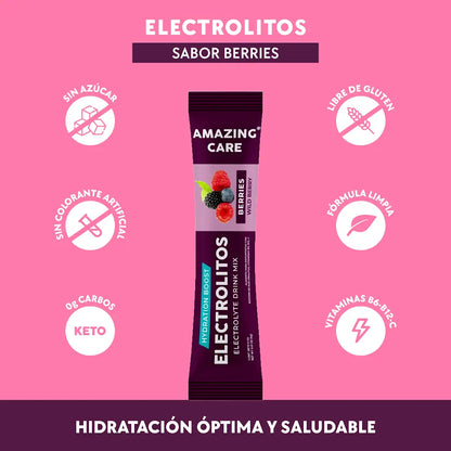 6 Cajas Electrolitos 12 Sticks Berries (72 sticks)