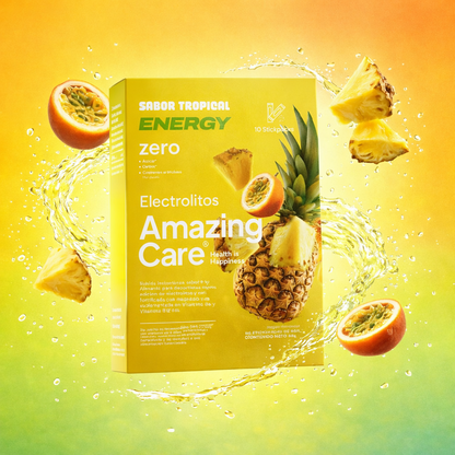 6 Cajas Electrolitos Energy 10 Sticks Tropical (60 sticks)