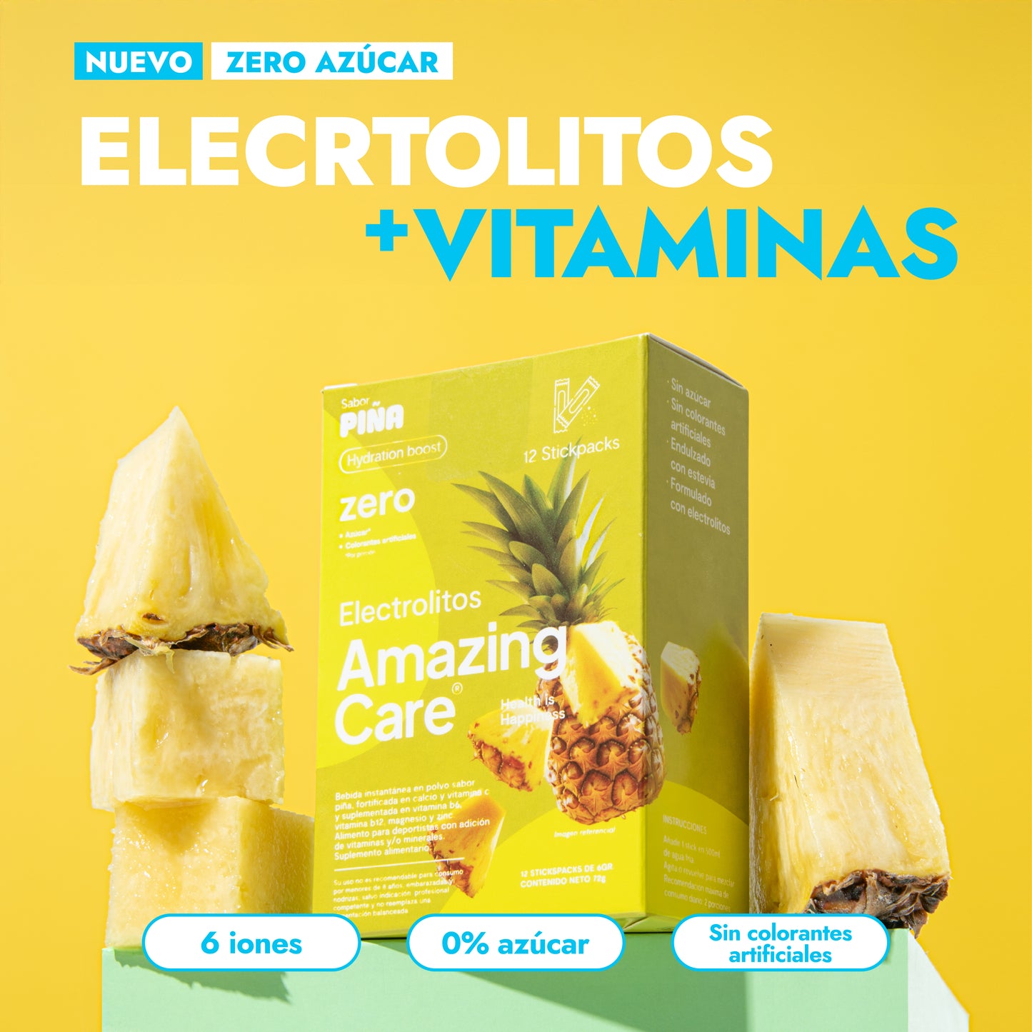 3 Cajas Display de 30 Sticks Sabor Piña (90 Sticks)