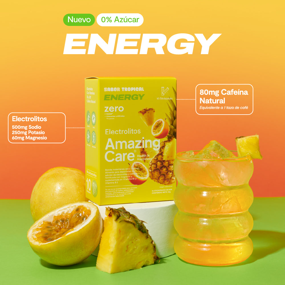 6 Cajas Electrolitos Energy 10 Sticks Tropical (60 sticks)