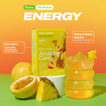 6 Cajas Electrolitos Energy 10 Sticks Tropical (60 sticks)