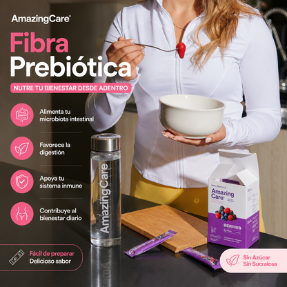 5 Cajas Fibra Prebiótica 20 Sticks Berries (100 sticks)
