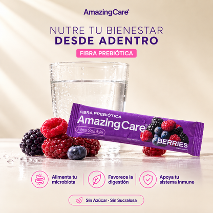 5 Cajas Fibra Prebiótica 20 Sticks Berries (100 sticks)