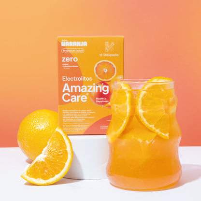 6 Cajas Electrolitos 12 Sticks Naranja (72 sticks)