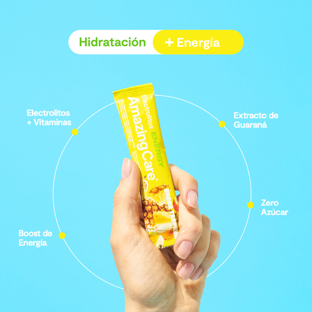 6 Cajas Electrolitos Energy 10 Sticks Tropical (60 sticks)