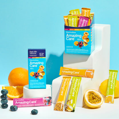 3 Cajas Electrolitos en Polvo Mix Sabores 30 Sticks (90 sticks)