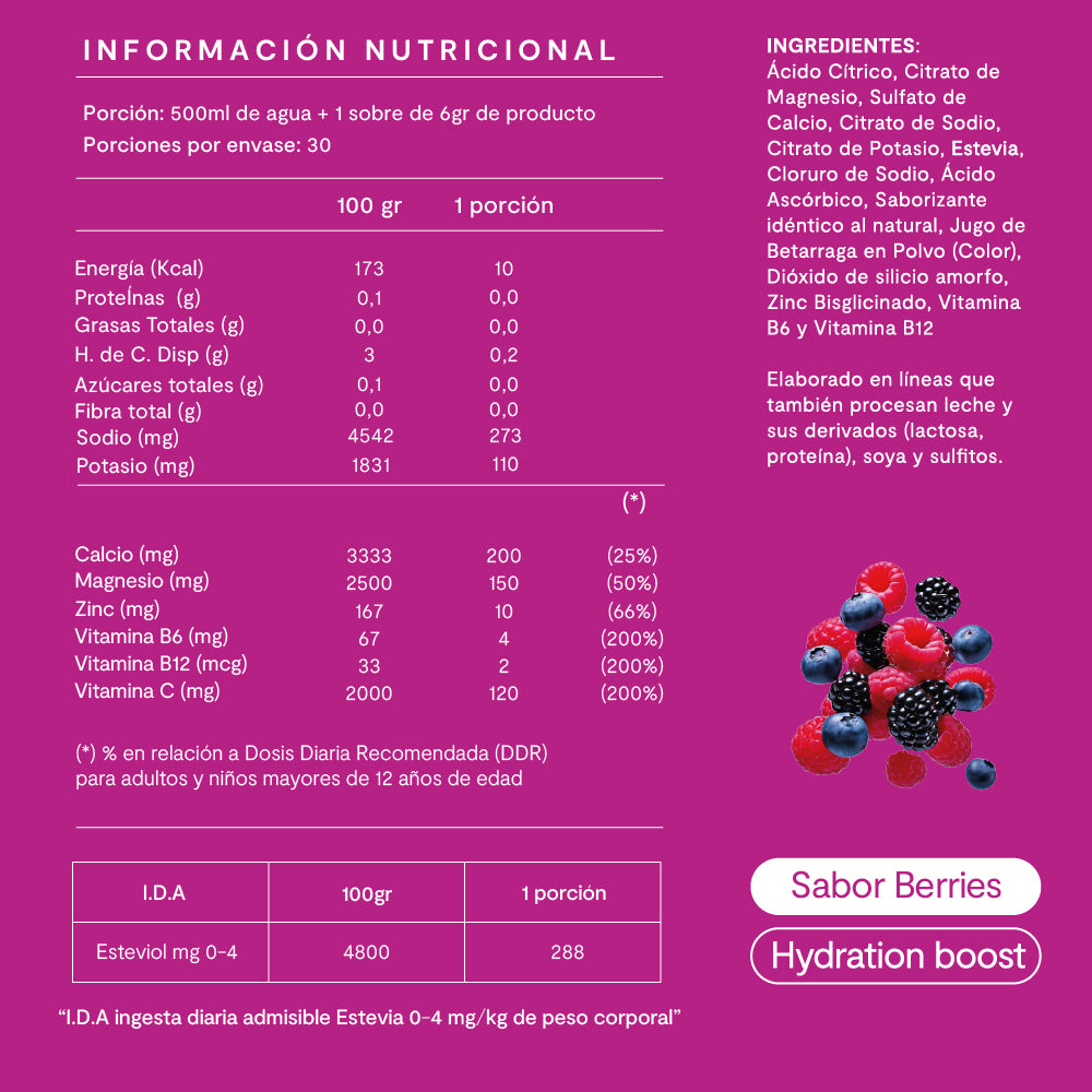 3 Cajas Display de 30 Sticks Berries (90 Sticks)